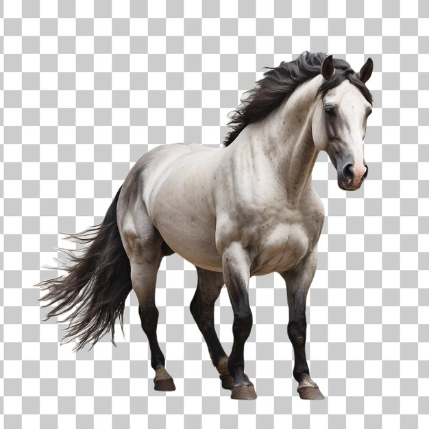 PSD horse gallops on transparent background