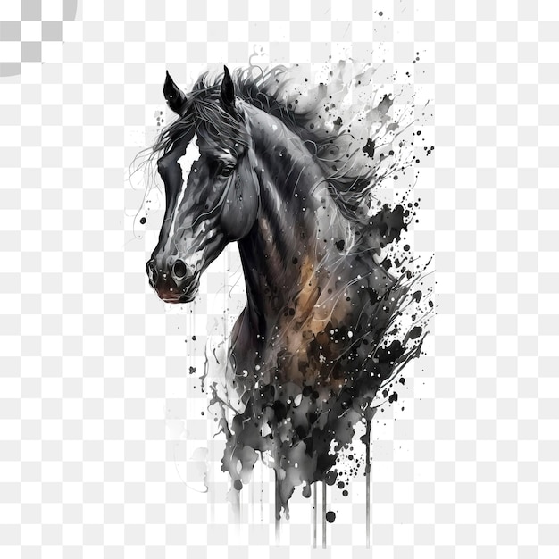 PSD a horse is a painting of a horse png download