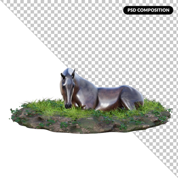 Cavallo 3d isolato