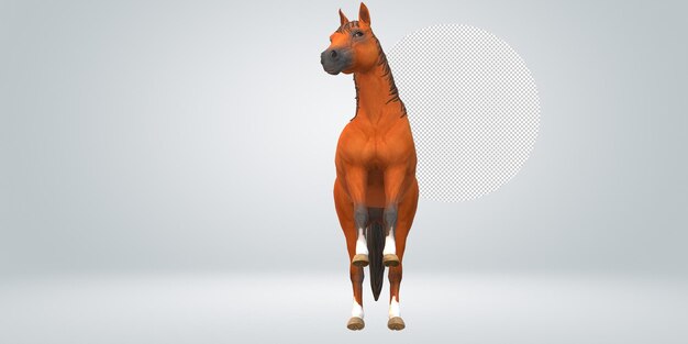Лошадь изолирована на прозрачном фоне
