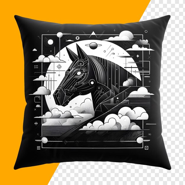 Horse pillow psd