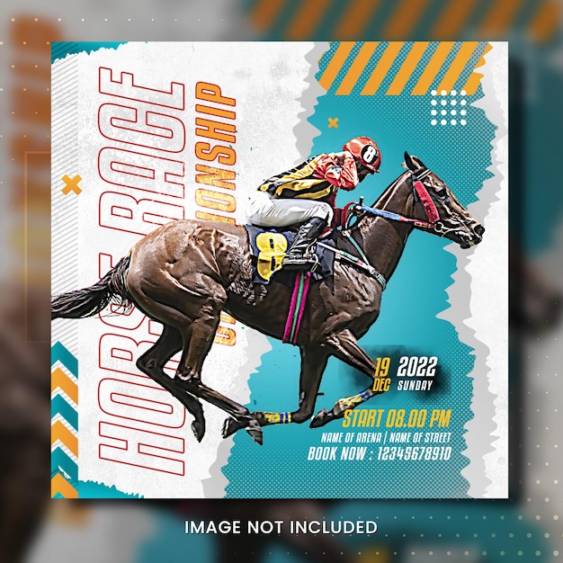 PSD horse race flyer