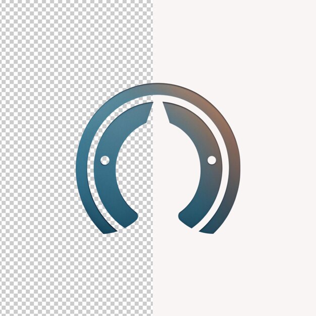 Horse shoes logo on transparent background