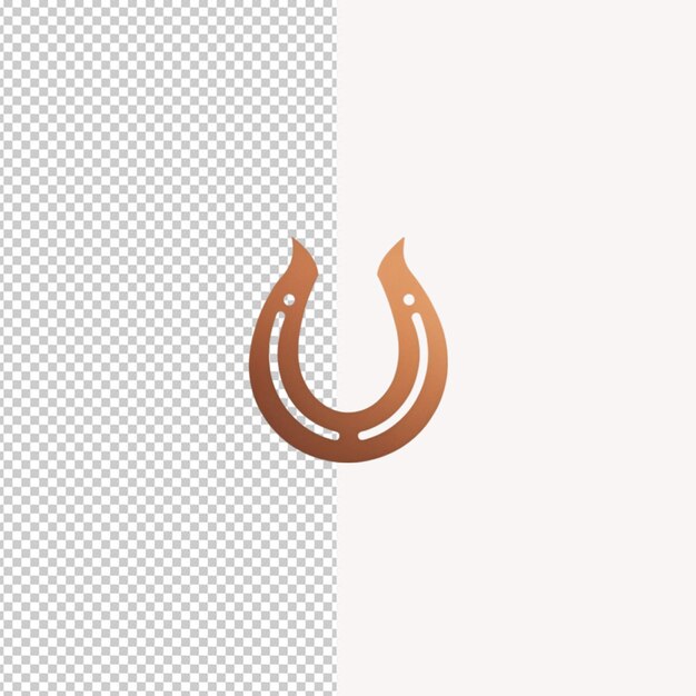 PSD horse shoes logo on transparent background