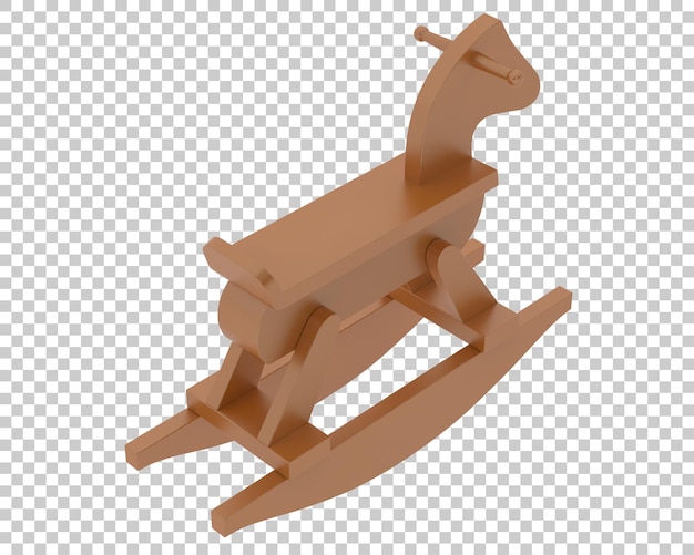 PSD horse toy on transparent background 3d rendering illustration