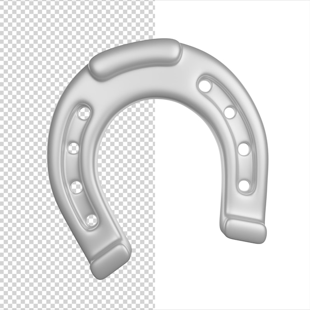 Horseshoe of luck 3d render casino icon