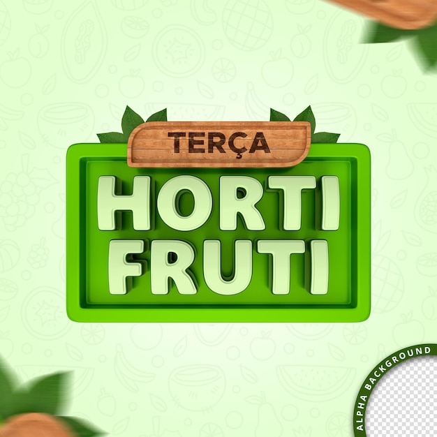 Hortifruti 3d 클리핑 경로