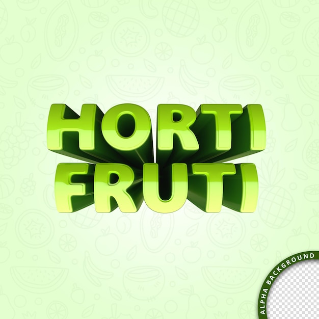 Hortifruti 3d clipping path