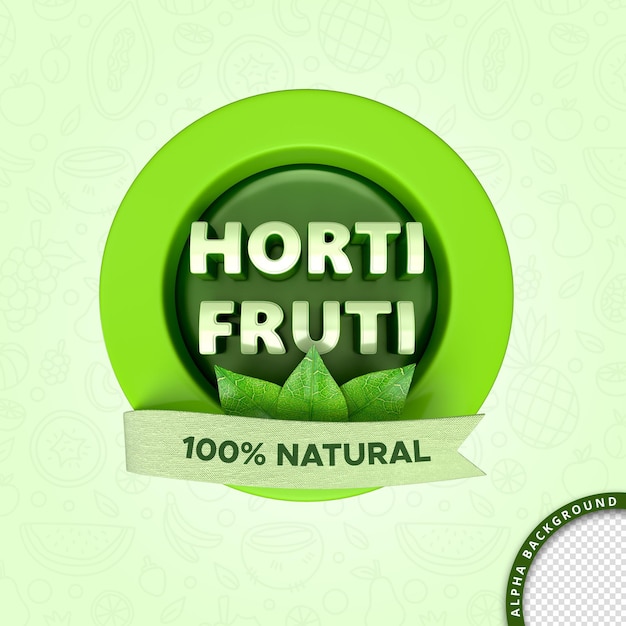 PSD hortifruti 3d tracciato di ritaglio