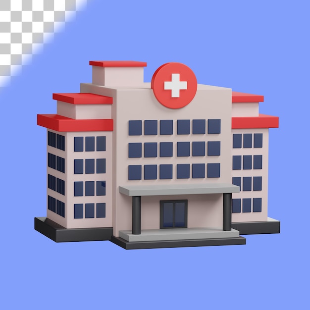 PSD hospital 3d illustration