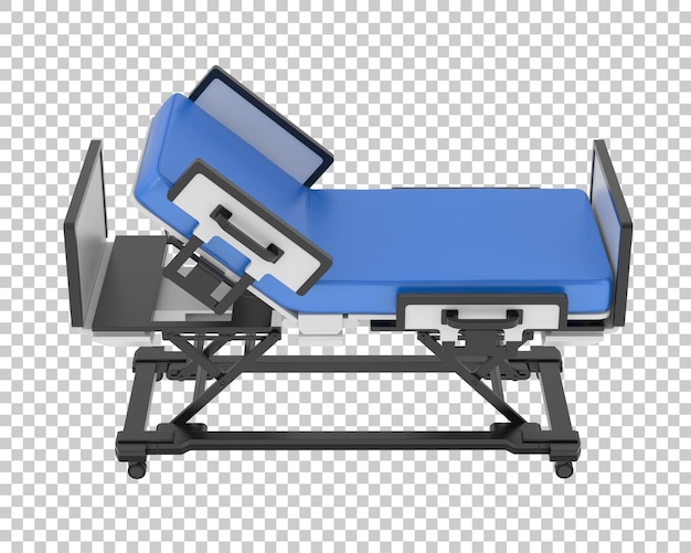 PSD Больничная койка на прозрачном фоне 3d рендеринг иллюстрации