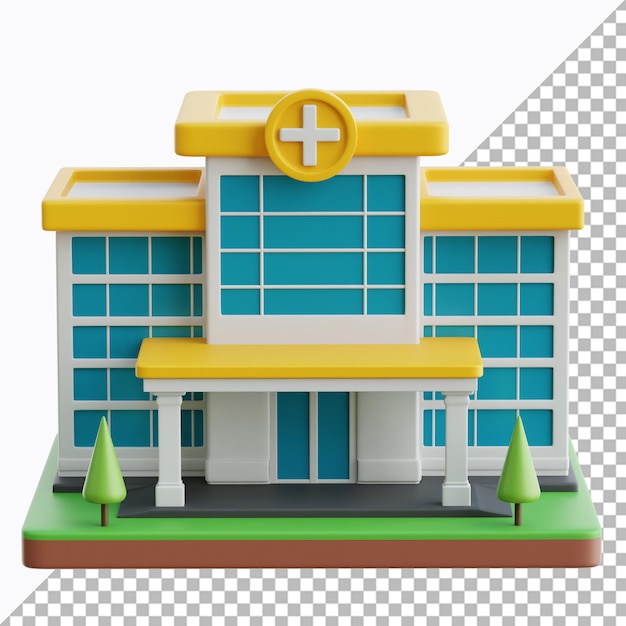 hospital building 3d illustration