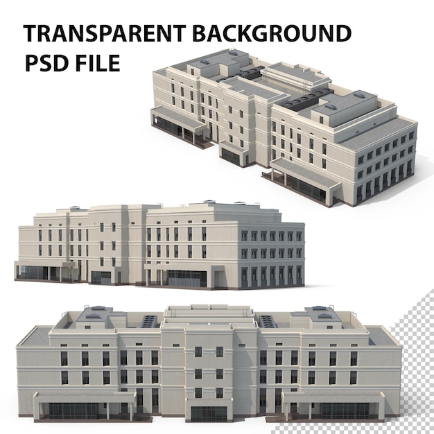 PSD 病院の建物 png