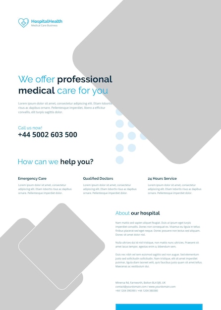 PSD hospital health flyer full editbale