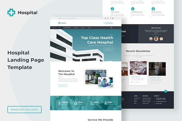 Hospital landing page website template