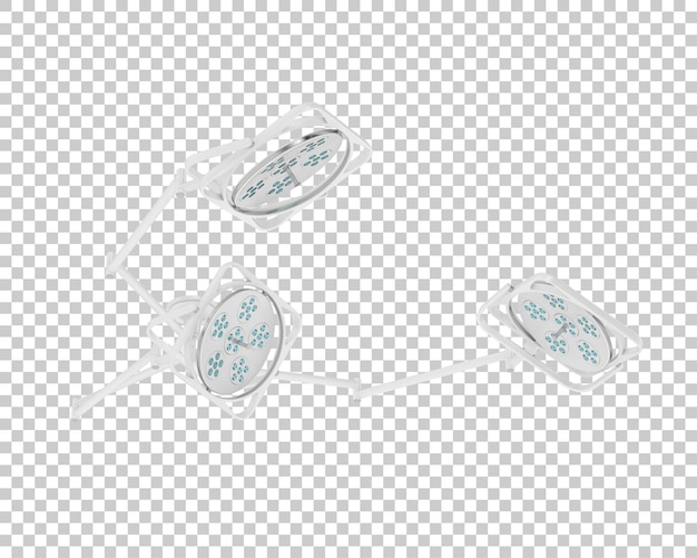 Hospital lights on transparent background 3d rendering illustration