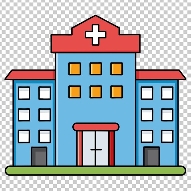 PSD hospital on transparent background