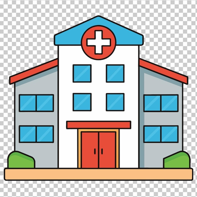 PSD hospital on transparent background