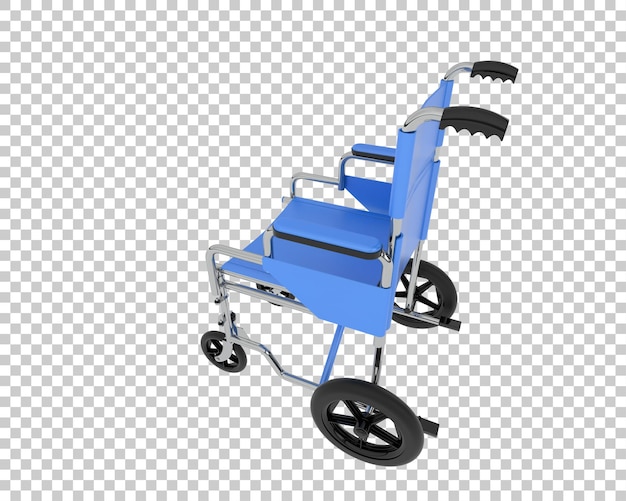 背景に隔離された病院の車椅子の 3D レンダリングイラスト