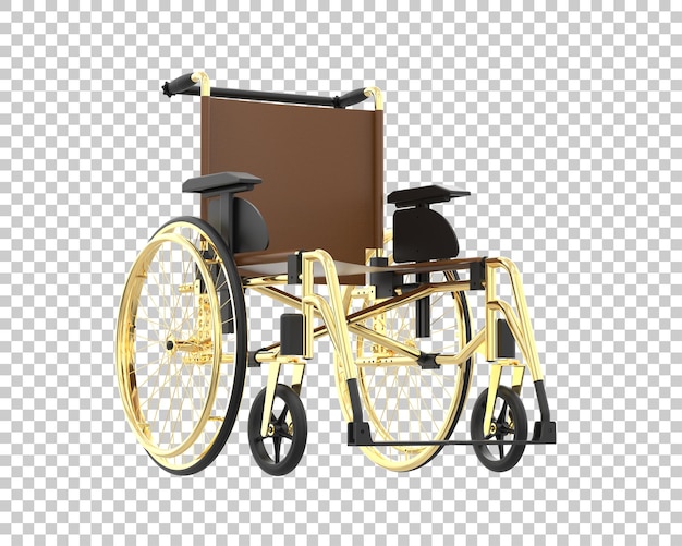 PSD Больничная инвалидная коляска изолирована на фоне 3d-илюстрации
