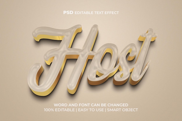 Host effetto testo 3d