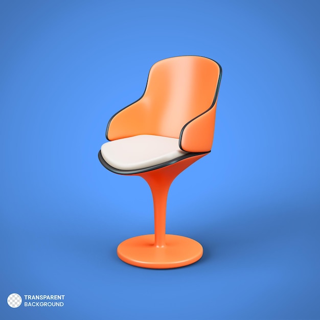 Icona della sedia host illustrazione di rendering 3d isolata