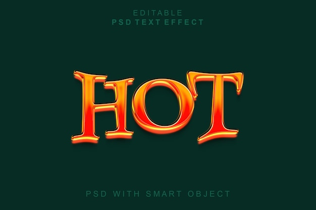 Hot 3d text effect