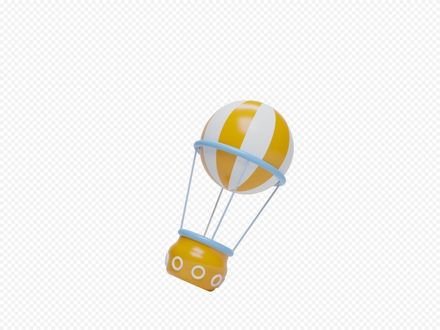 PSD hot air balloon 3d icon