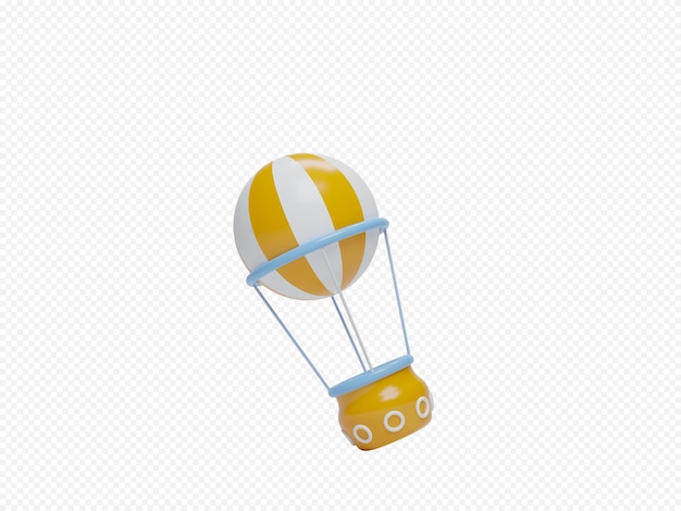 PSD hot air balloon 3d icon