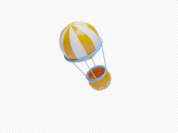 PSD hot air balloon 3d icon