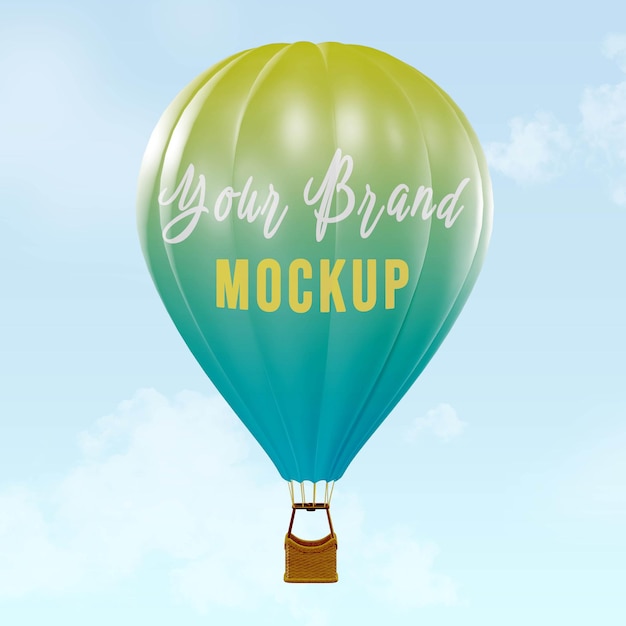 PSD hot air balloon mockup