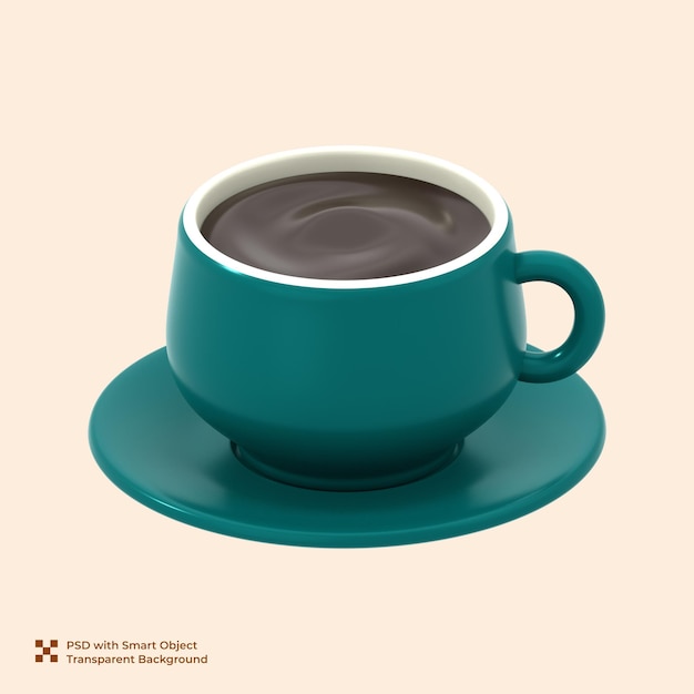 Hot Americano 3D render