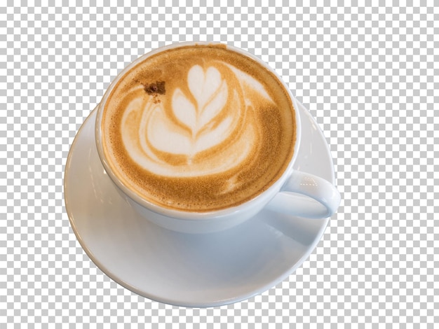 Hot cappuccino coffee cup isolated