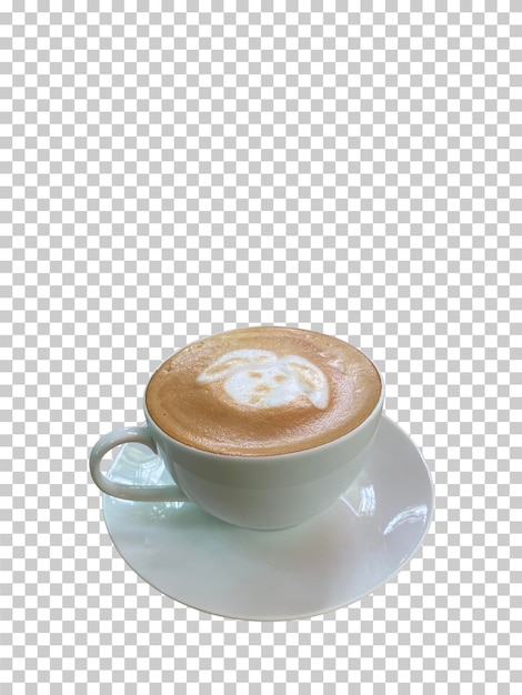 Hot cappuccino coffee isolated