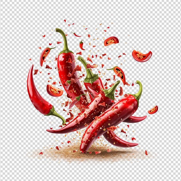 PSD hot chilli isolated on white