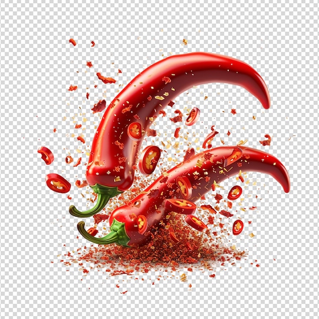 PSD hot chilli isolated on white