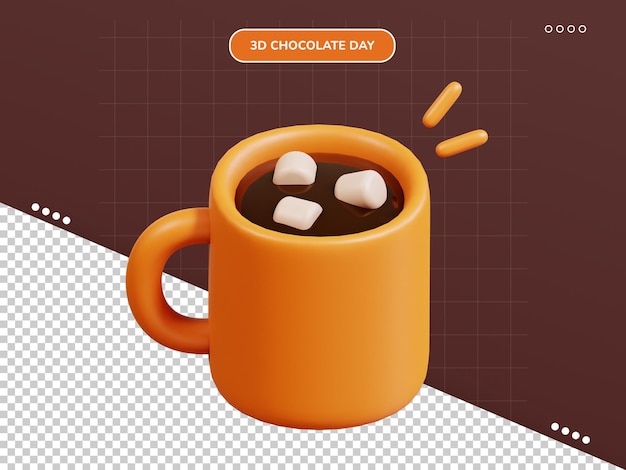 hot chocolate 3d icon