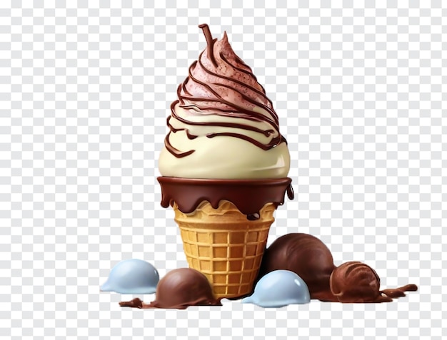 PSD hot chocolate on transparent background generative by ai