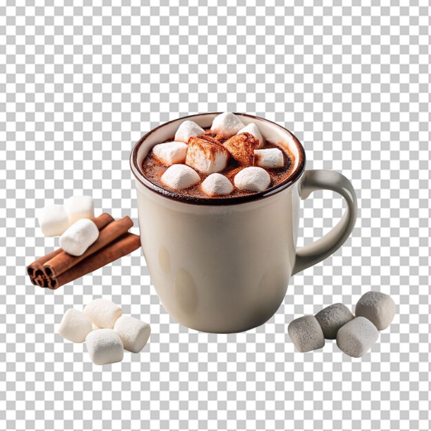 PSD hot chocolate with marshmallows