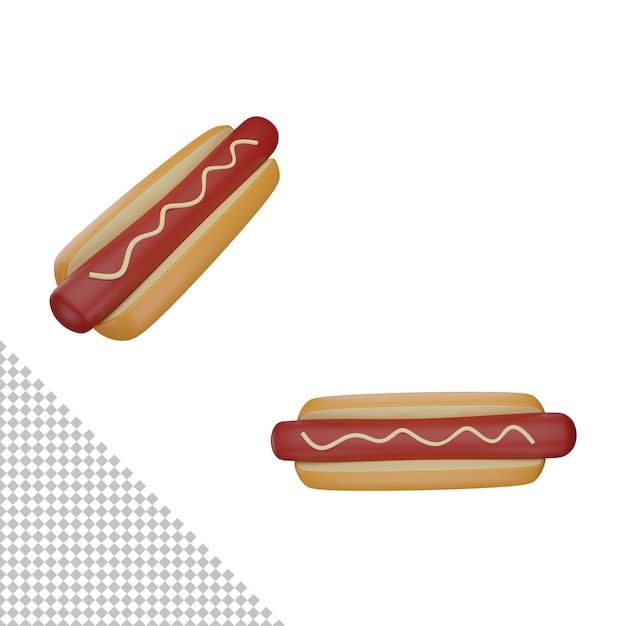 PSD icona 3d di hot dog