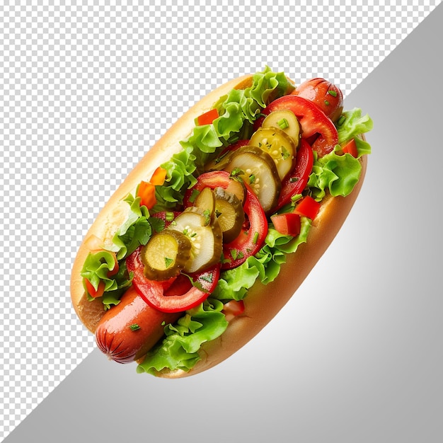 PSD hot dog isolated on white background