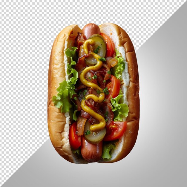 PSD hot dog isolated on white background