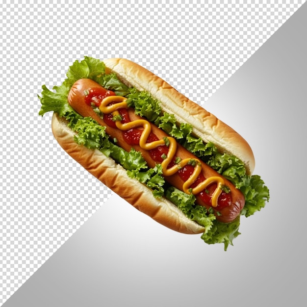PSD hot dog isolated on white background