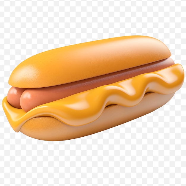 Hot dog with a mustard on it - hot dog png download