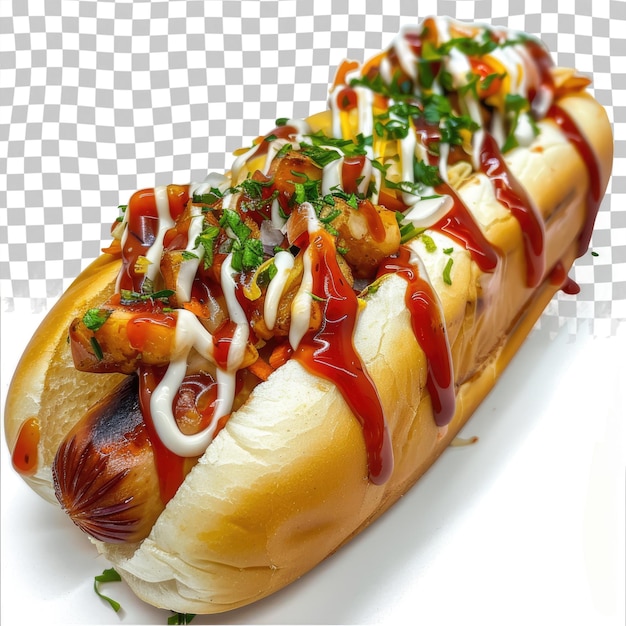 PSD hot dog z ketchupem i musztardą