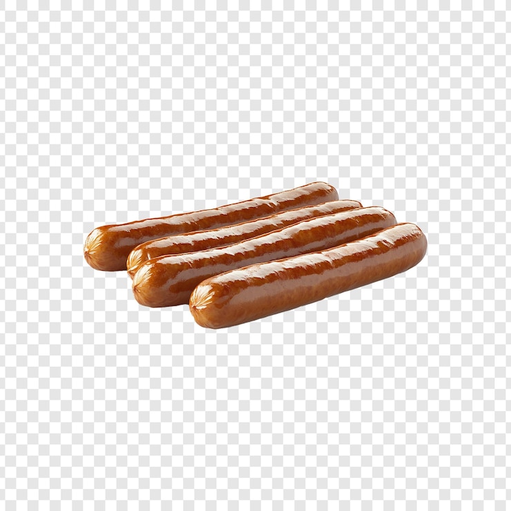 PSD hot-dogi na przezroczystym tle