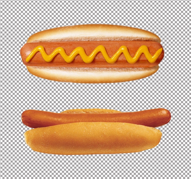 hot dogy na białym tle