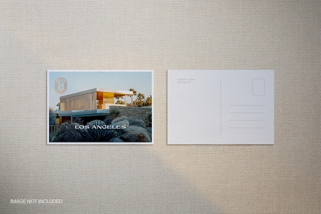 hot foil postcard mockup scene