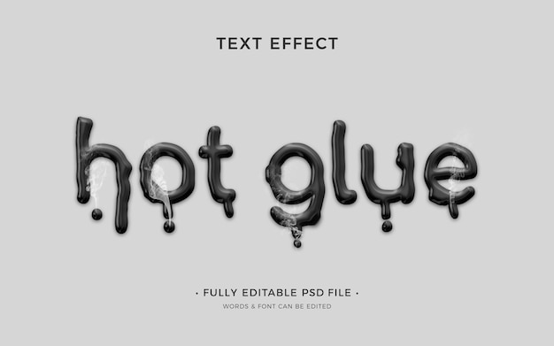 Hot glue text effect design