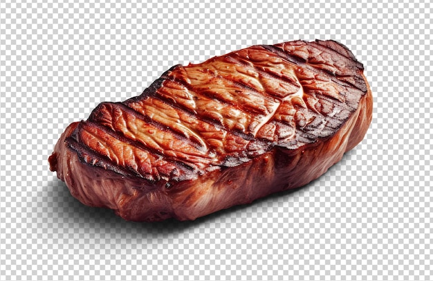 Hot grilled beef steak Ai art Cutout on transparent